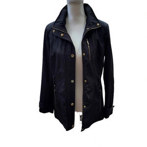 Michael Kors Women’s Black Utility Jacket with Gold Hardware Size Medium